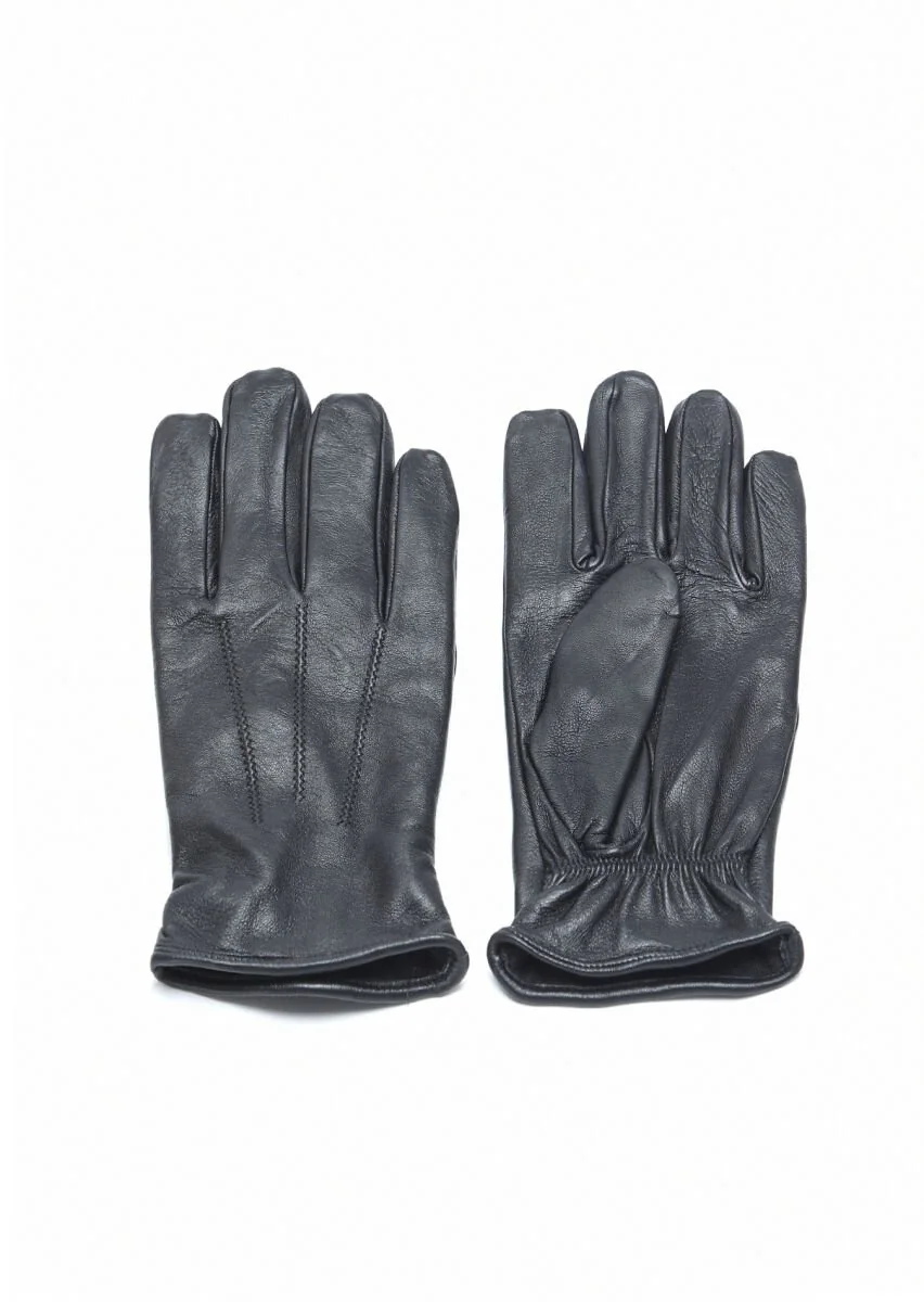 Black Leather Glove - 1