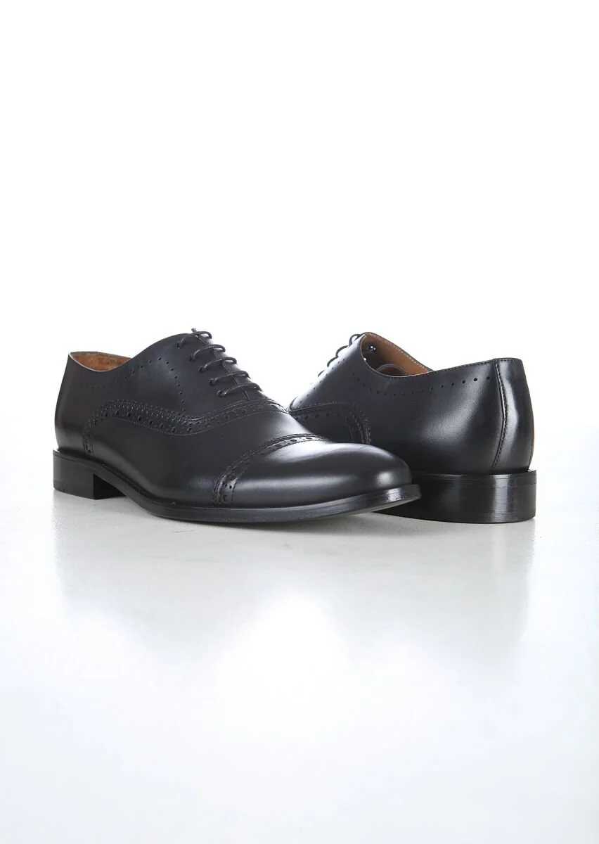 Black Leather Shoes - 4