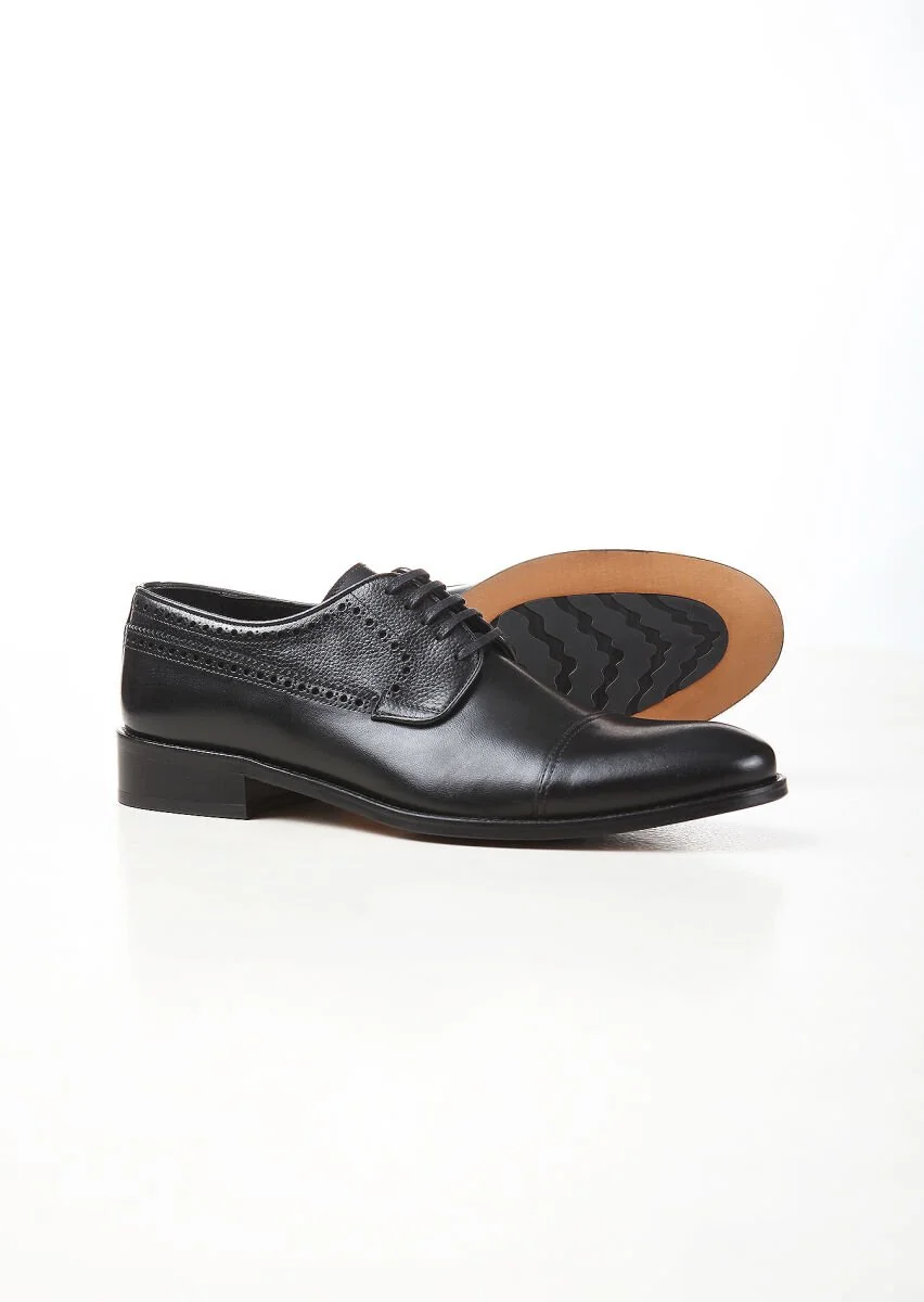 Black Leather Shoes - 4