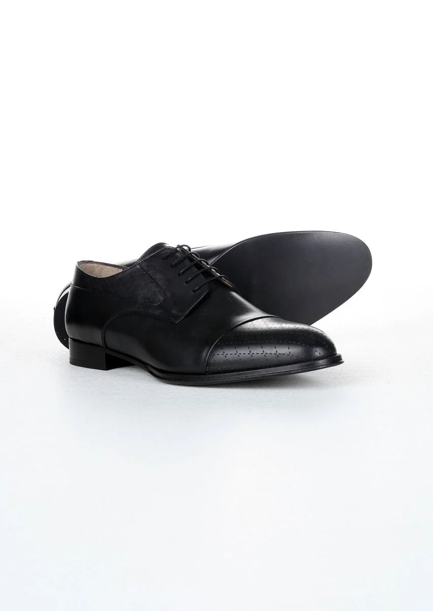 Black Leather Shoes - 4