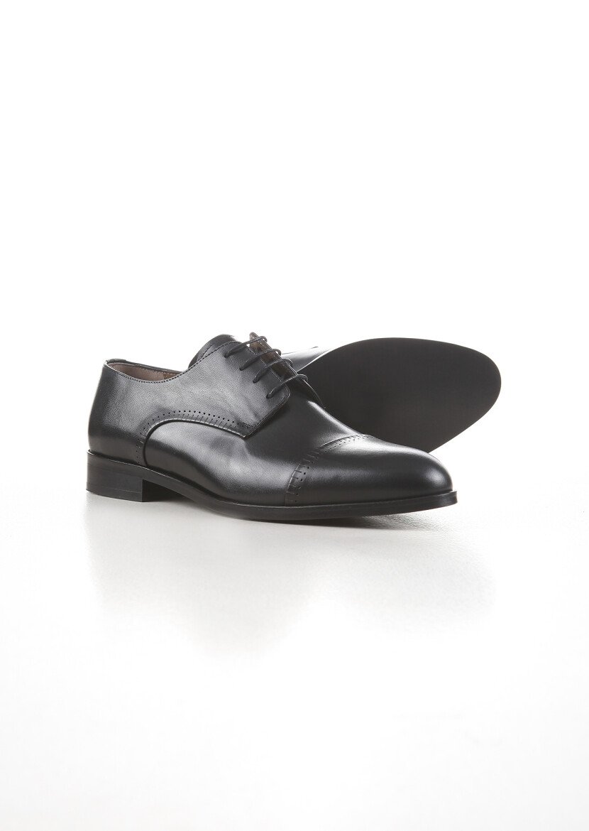 Black Leather Shoes - 4