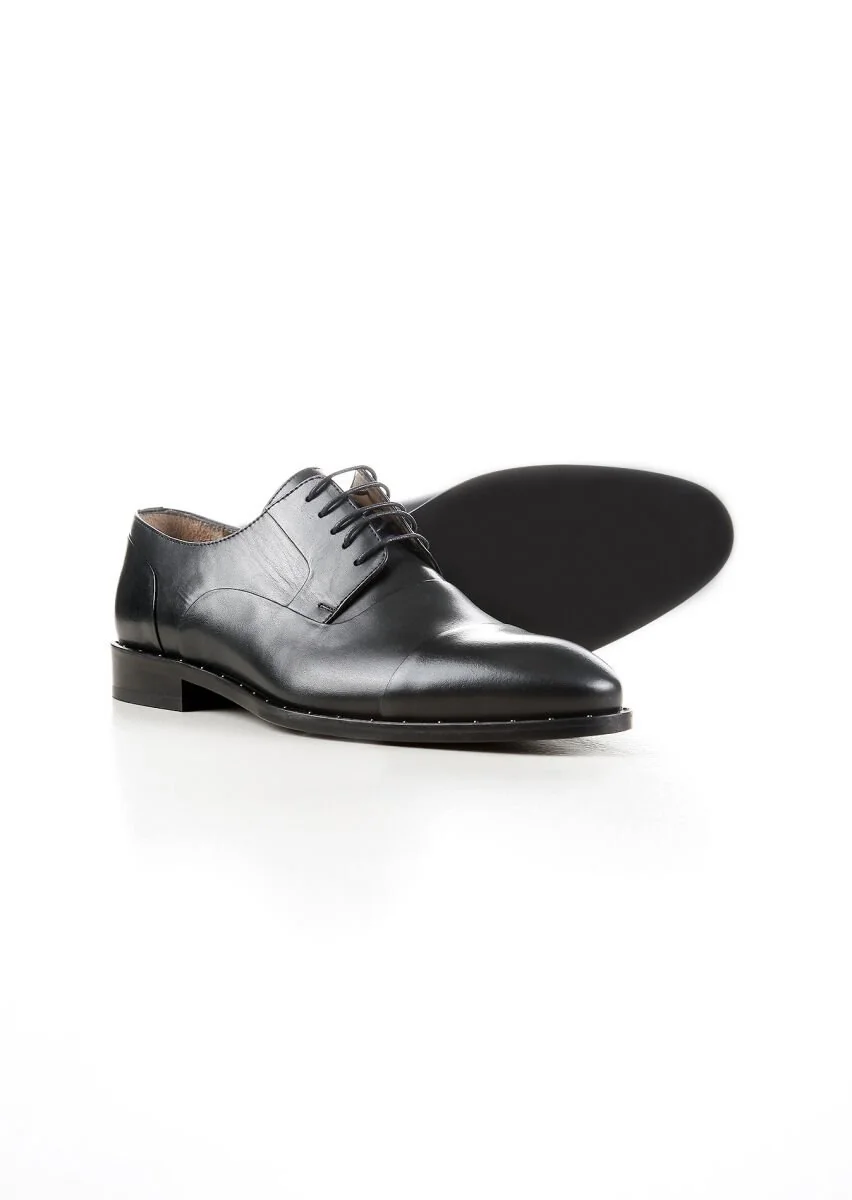 Black Leather Shoes - 4