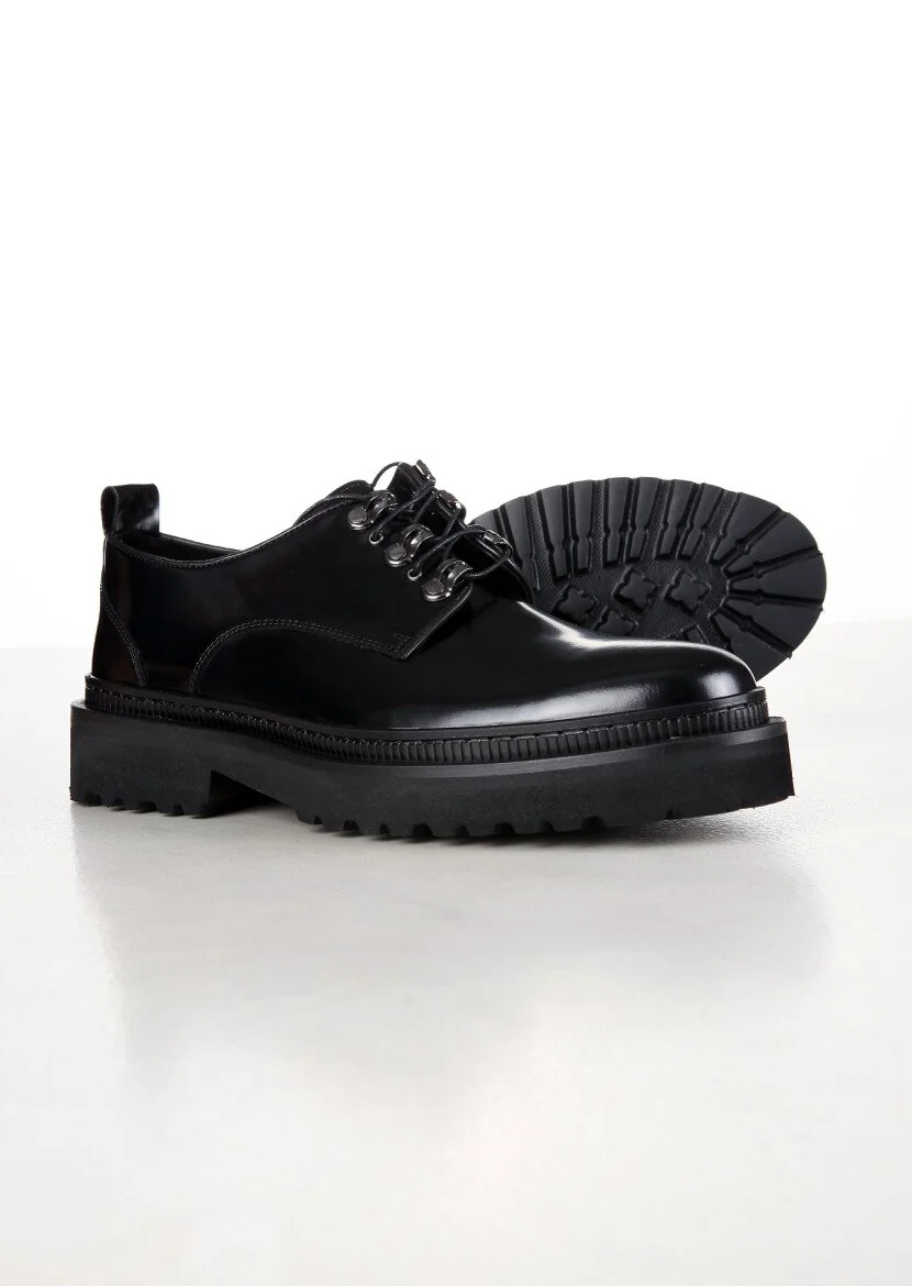 Black Leather Shoes - 4