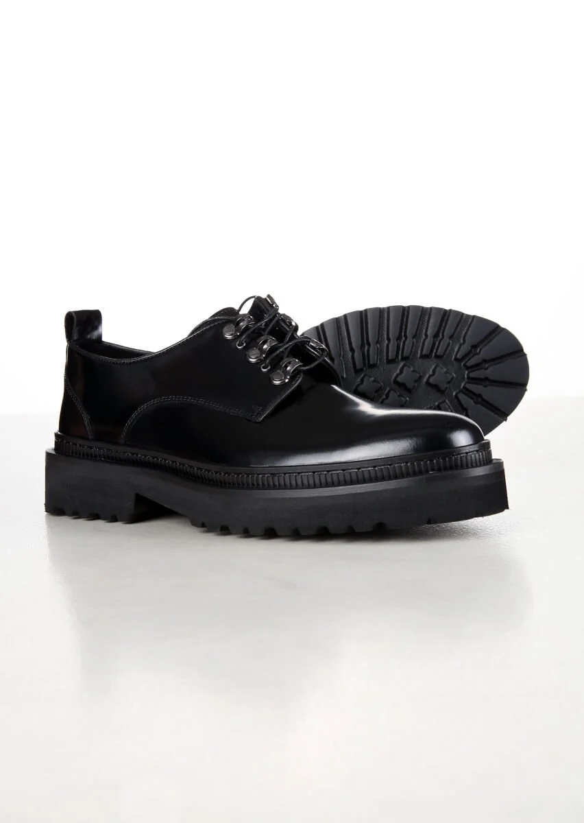 Black Leather Shoes - 4