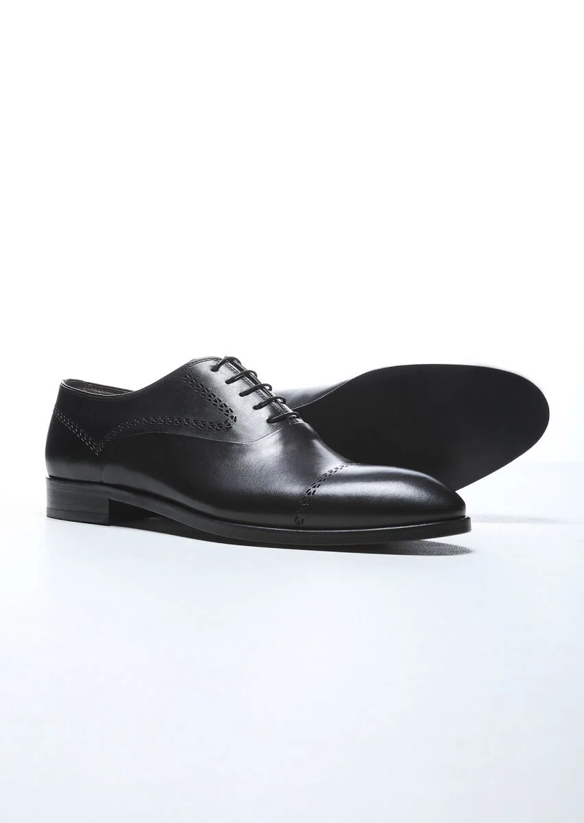 Black Leather Shoes - 4
