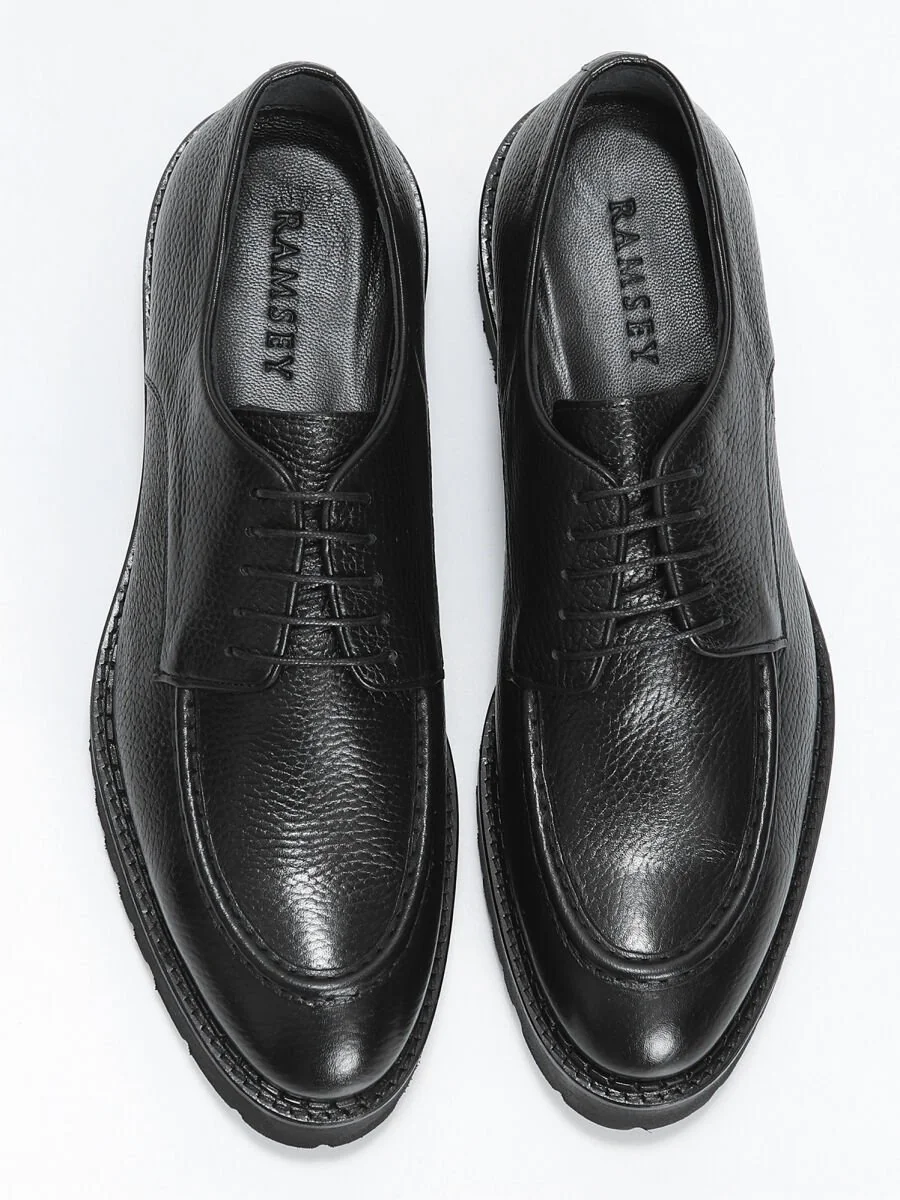Black Leather Shoes - 5