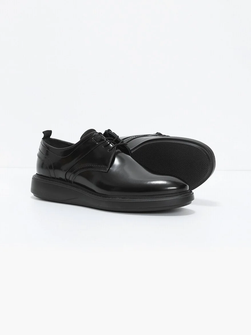 Black Leather Shoes - 4