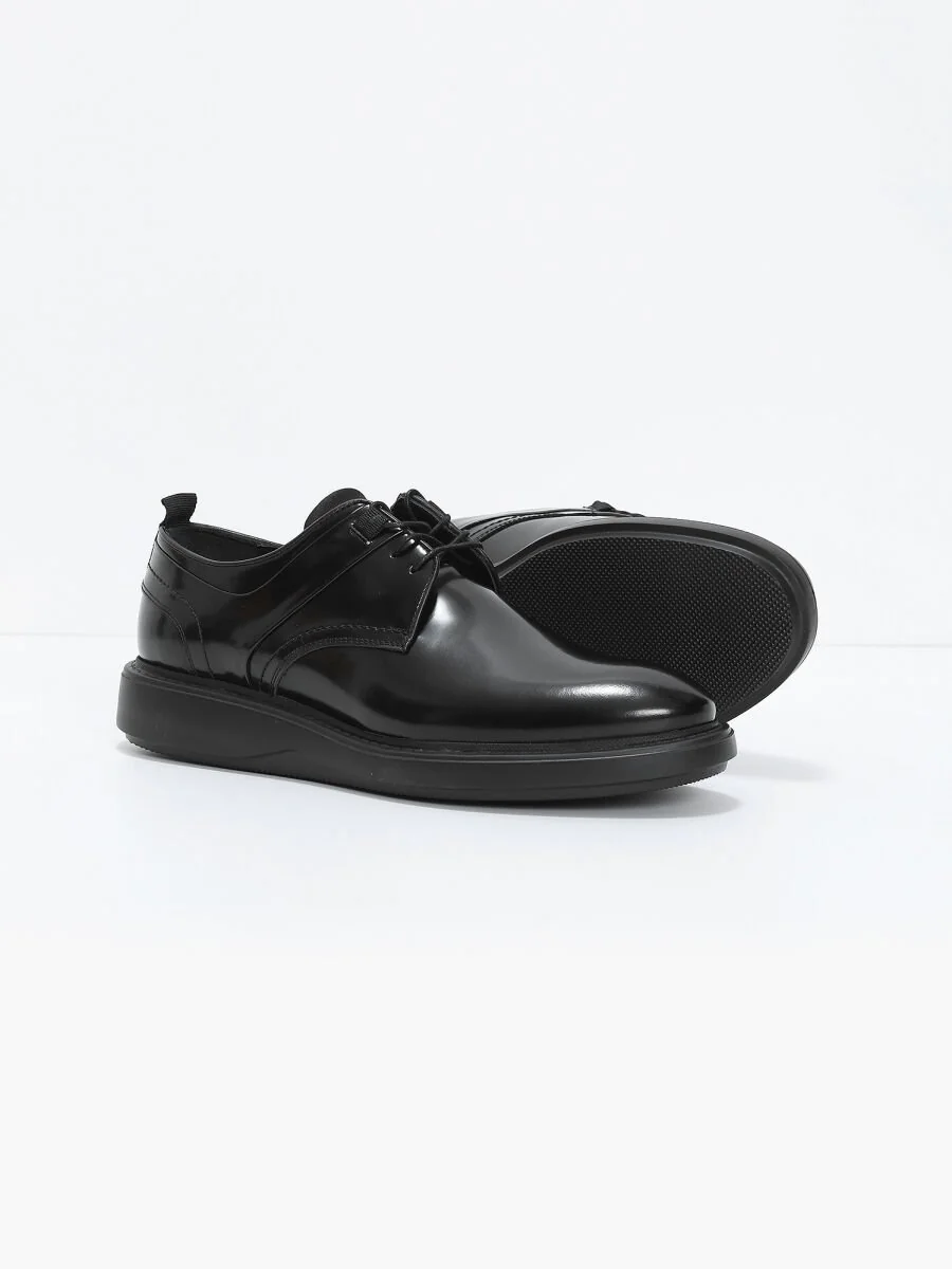 Black Leather Shoes - 4
