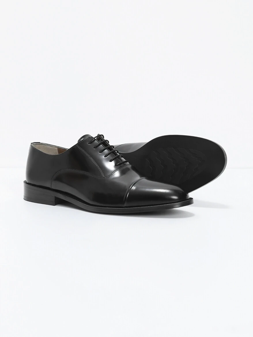 Black Leather Shoes - 4