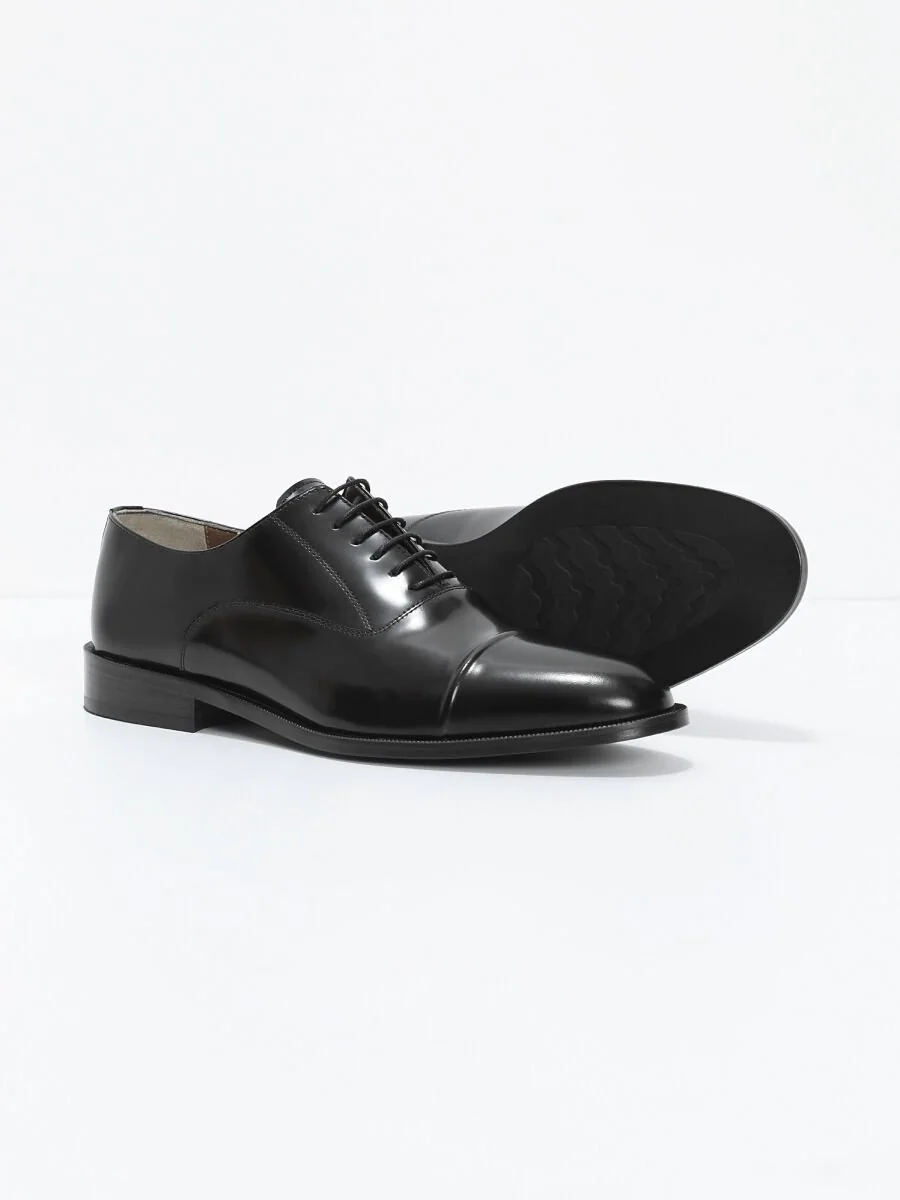 Black Leather Shoes - 4