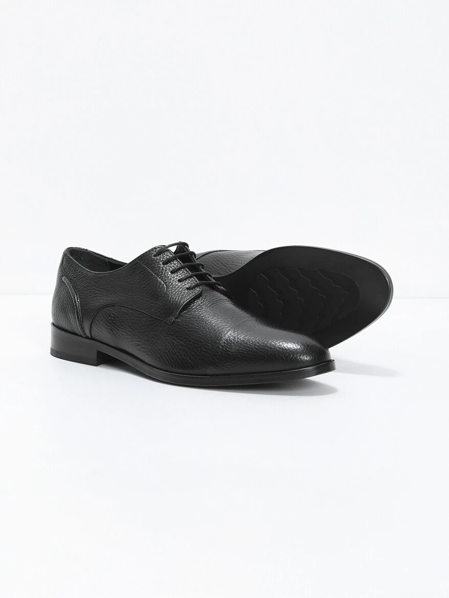 Black Leather Shoes - 4