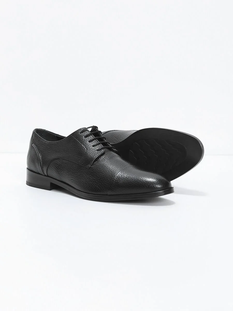 Black Leather Shoes - 4