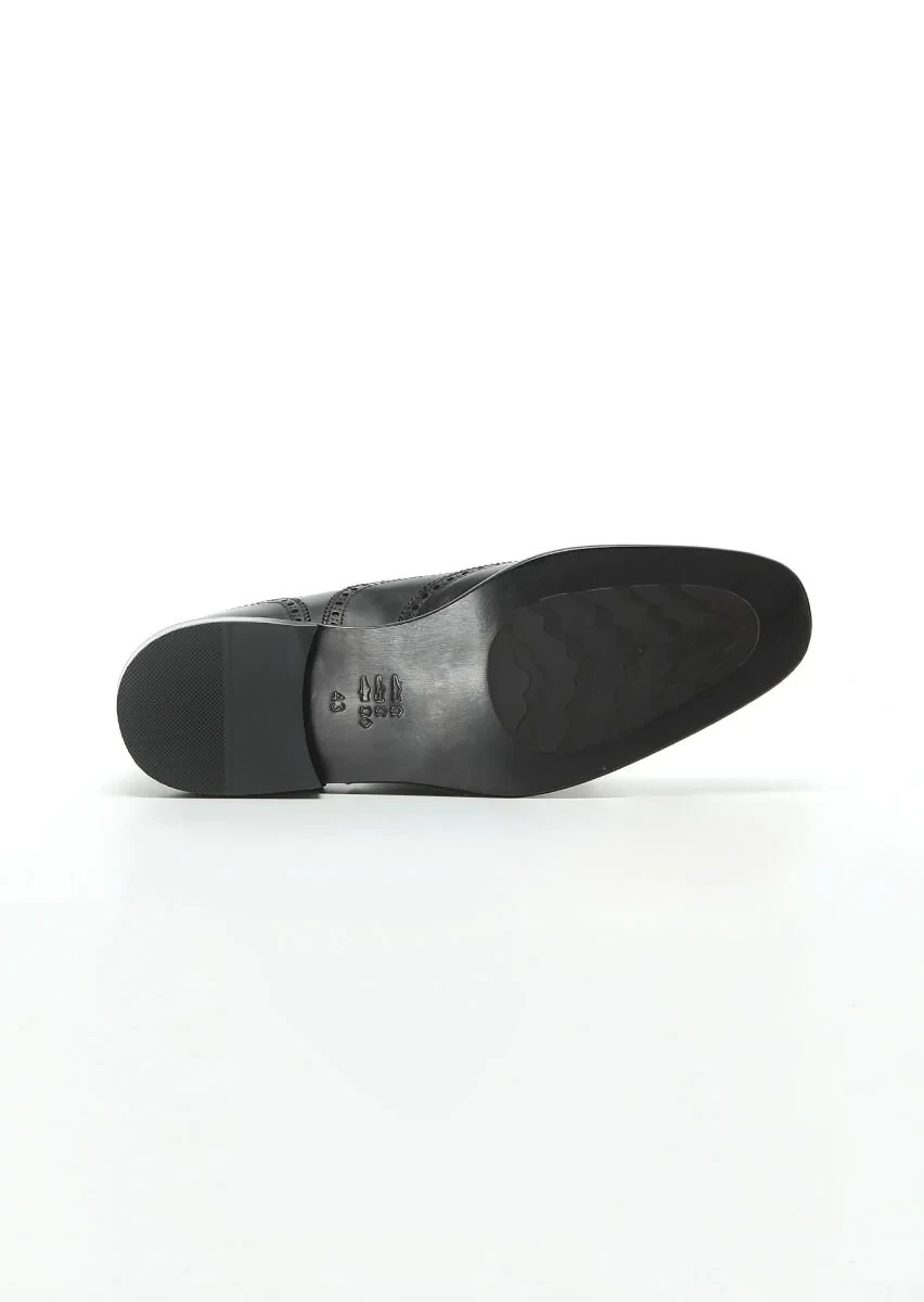 Black Leather Shoes - 5