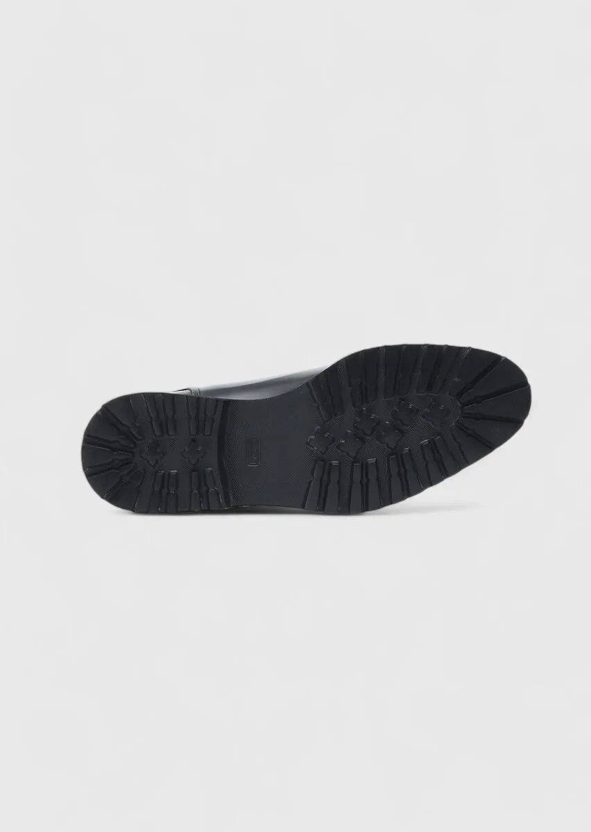 Black Leather Shoes - 5