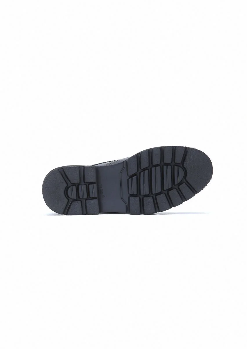 Black Leather Shoes - 5