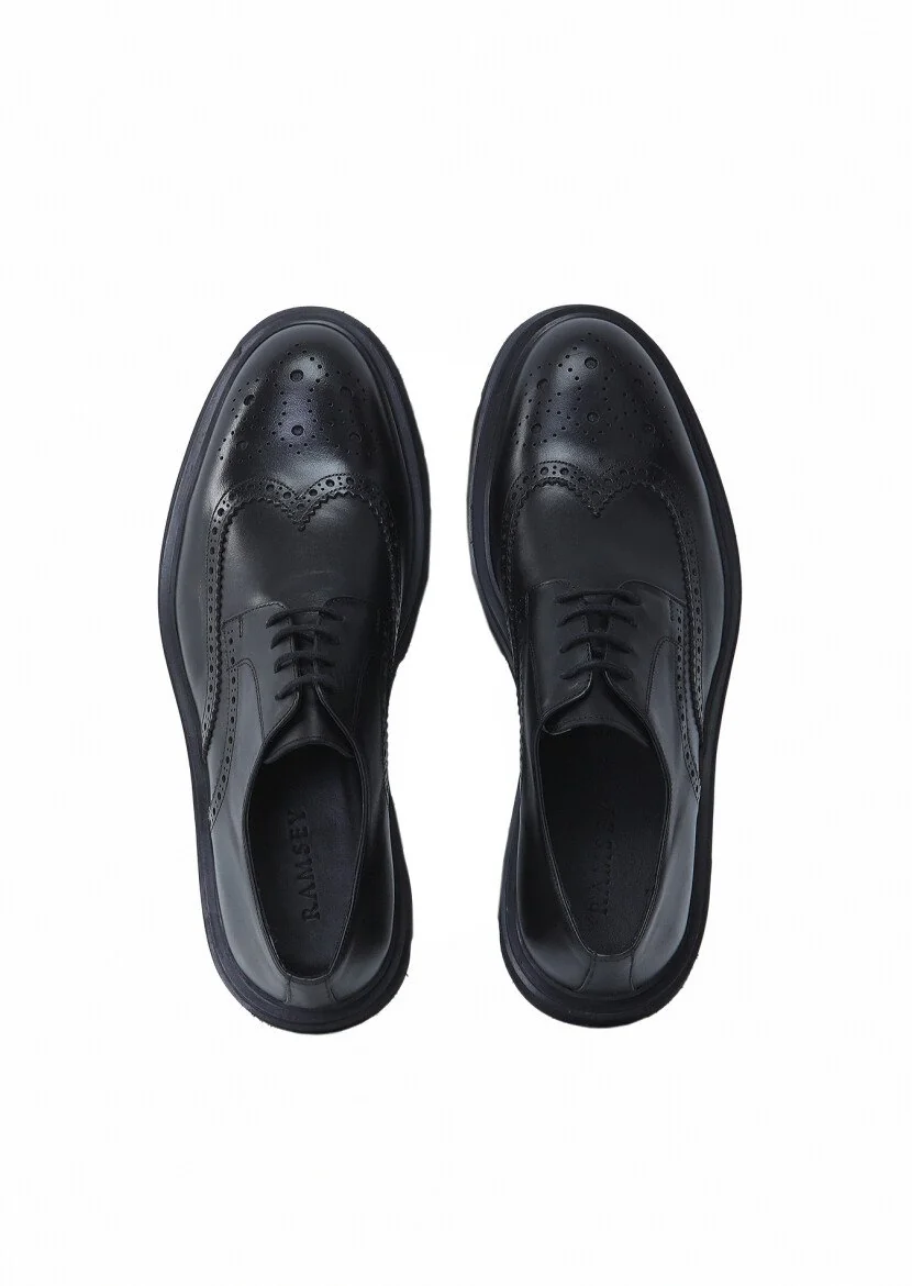 Black Leather Shoes - 6