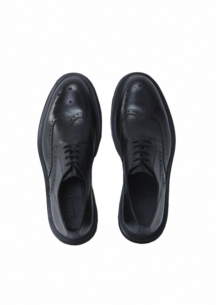 Black Leather Shoes - 6
