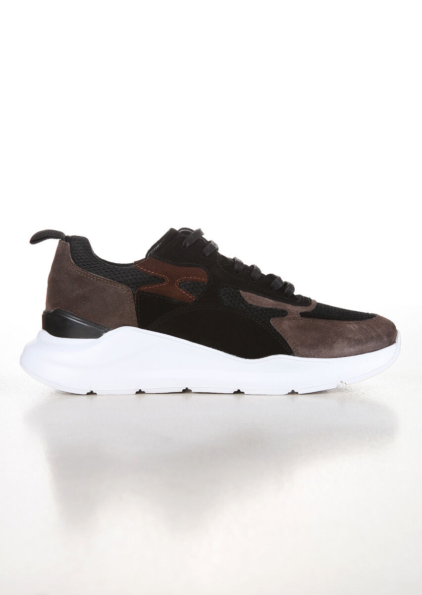 Black Leather Sneaker - 1