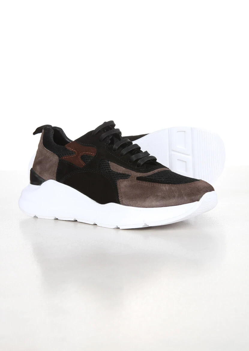 Black Leather Sneaker - 4