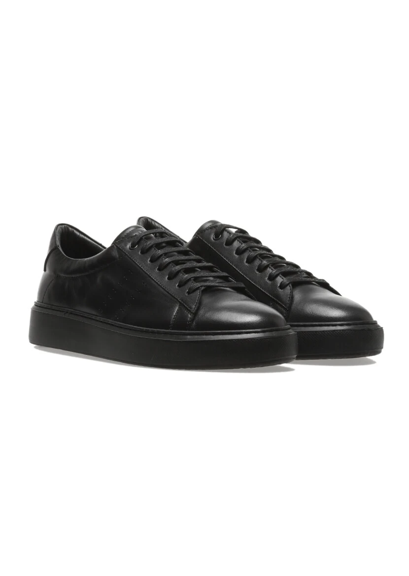 Black Leather Sneaker - 2