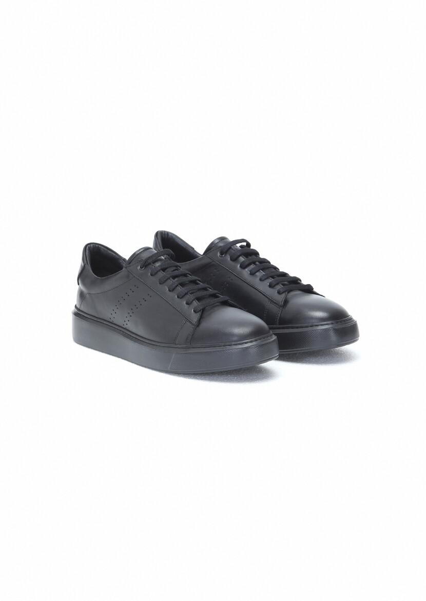 Black Leather Sneaker - 2