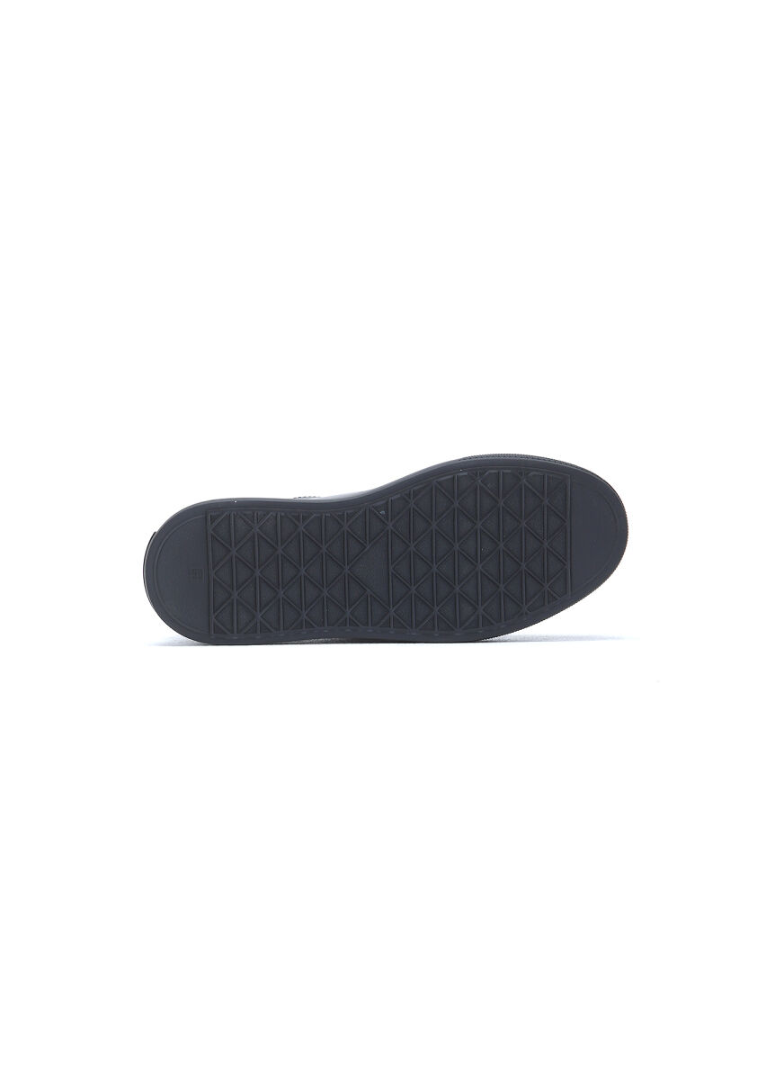Black Leather Sneaker - 5