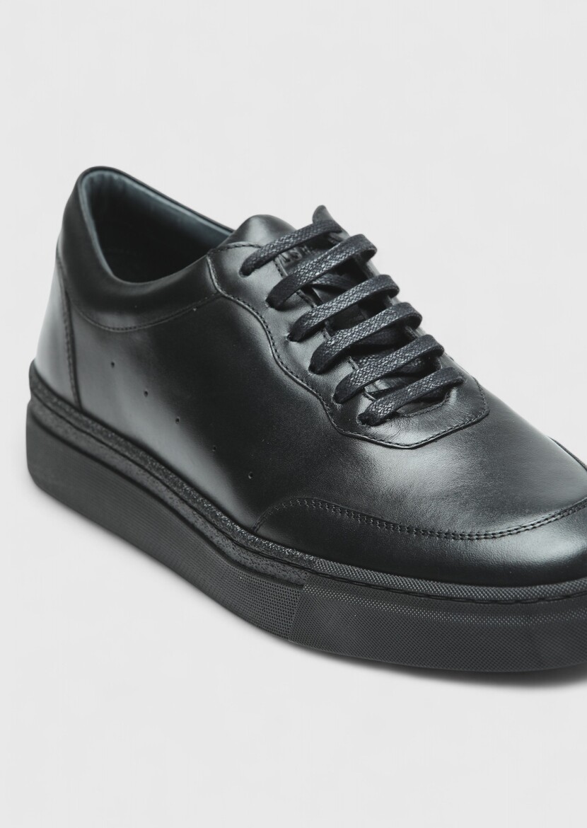 Black Leather Sneaker - RAMSEY