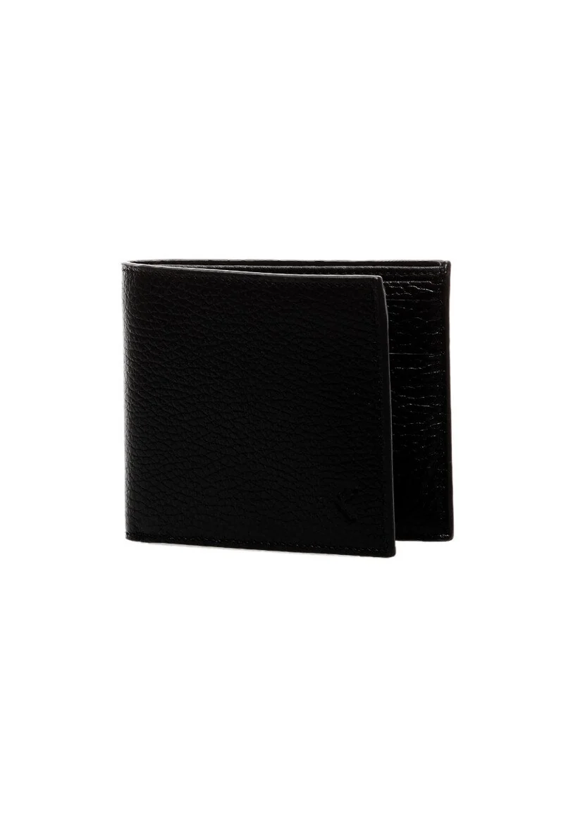 Black Leather Wallet - 1