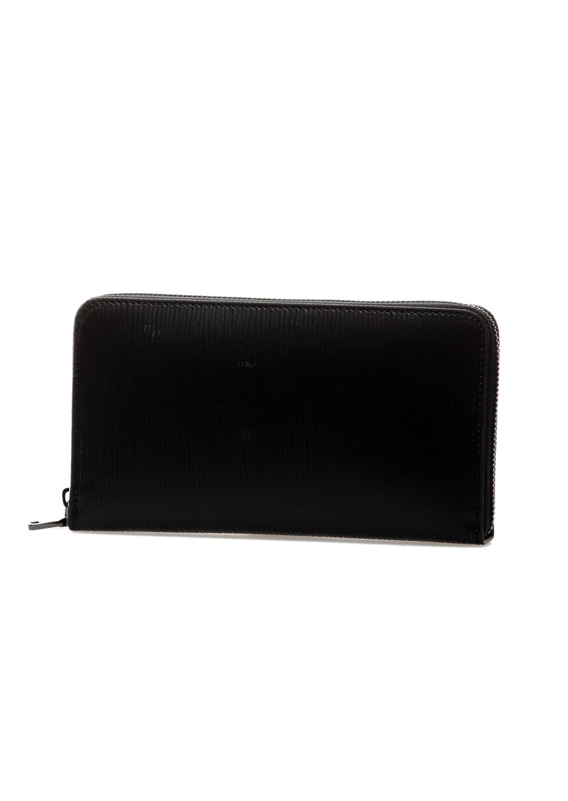 Black Leather Wallet - 1