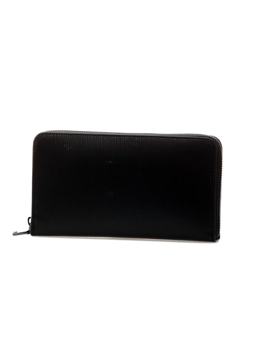 Black Leather Wallet - 1