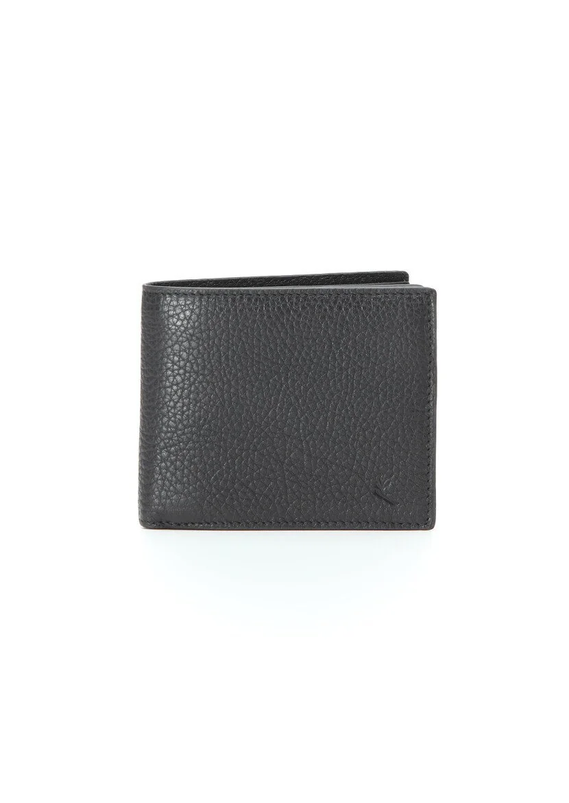 Black Leather Wallet - 1
