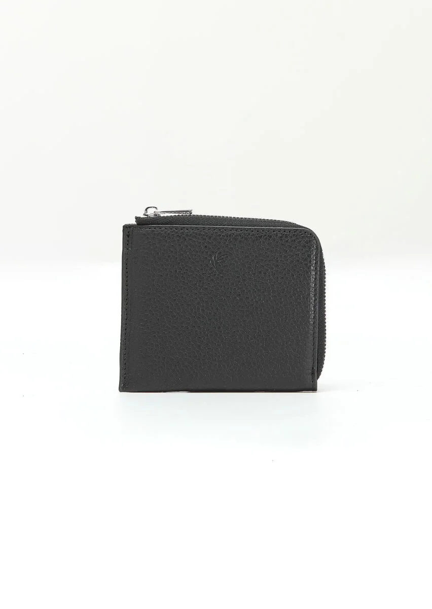 Black Leather Wallet - 1