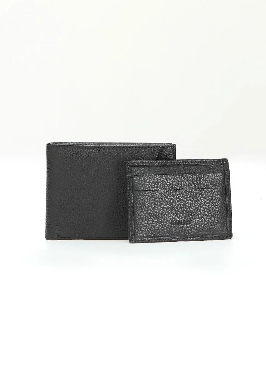 Black Leather Wallet - 3
