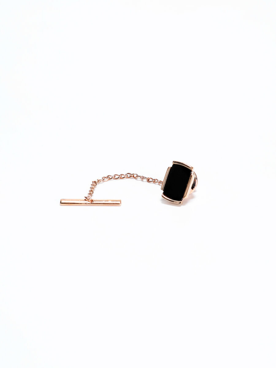 Black Metal Tie Needle - 1