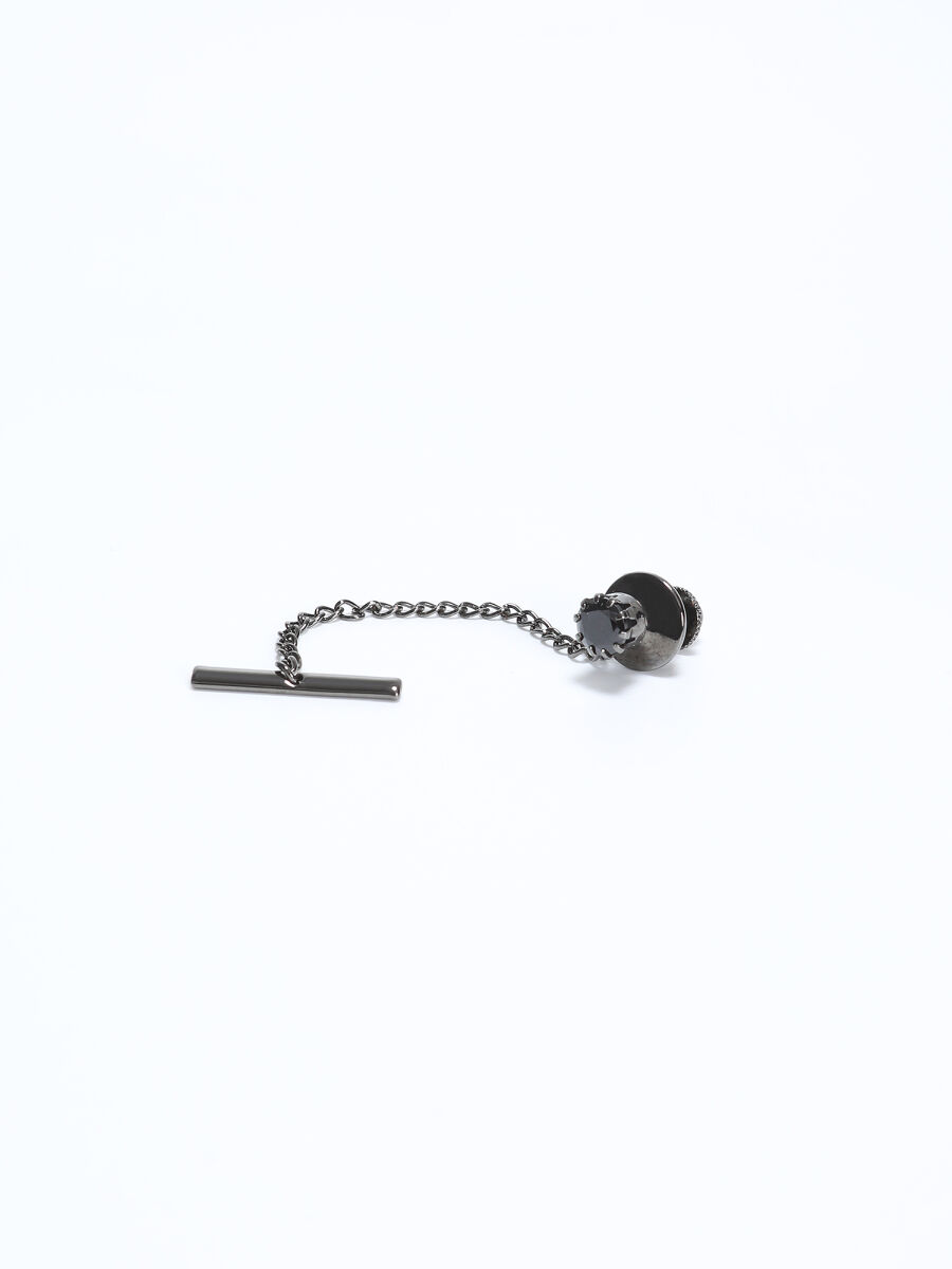 Black Metal Tie Needle - 1