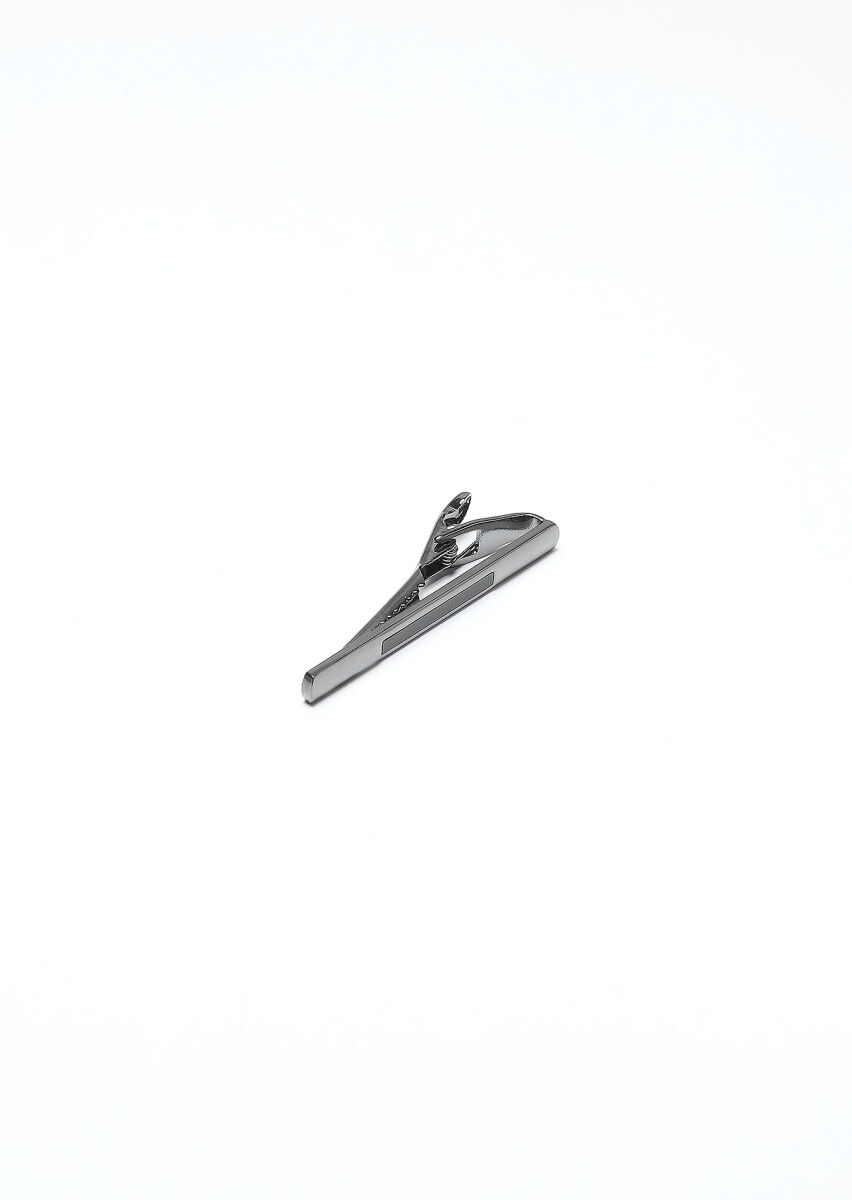 Black Metal Tie Needle - 1