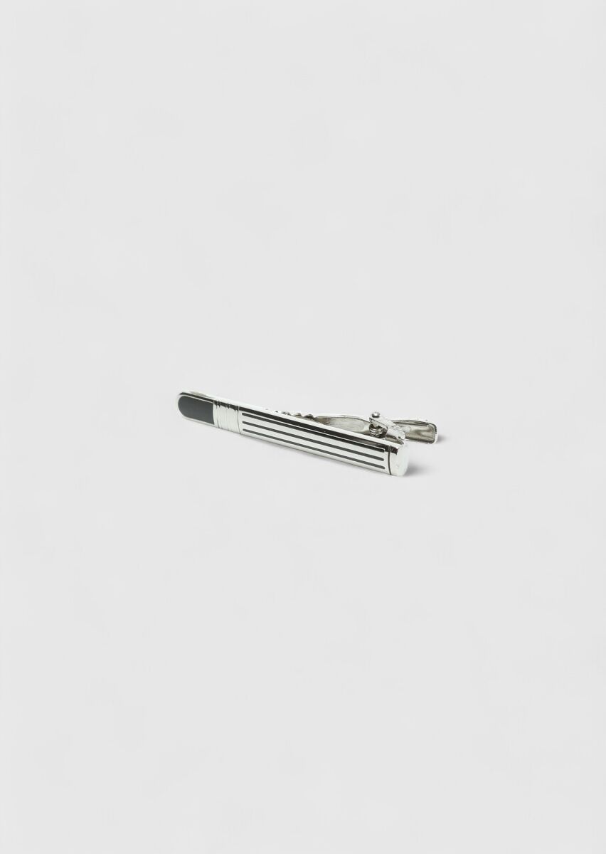 Black Metal Tie Needle - 1