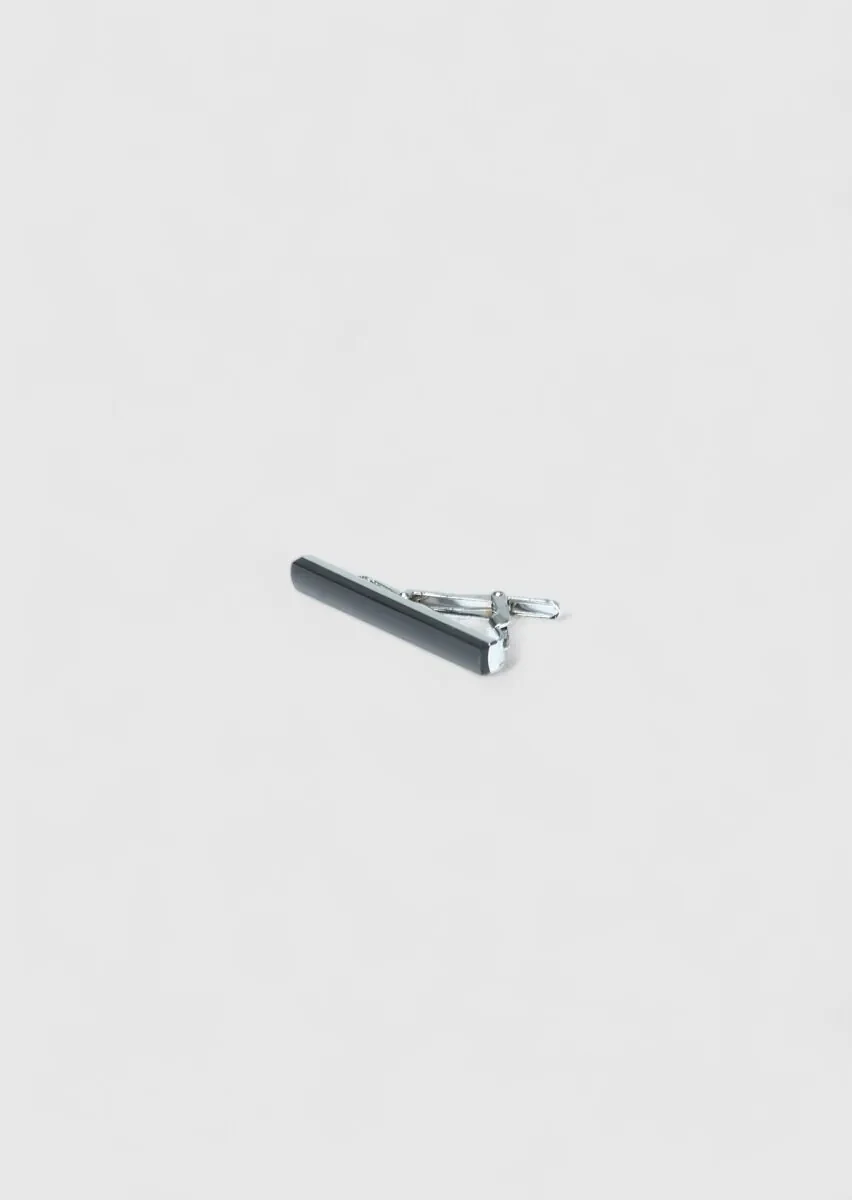 Black Metal Tie Needle - 1