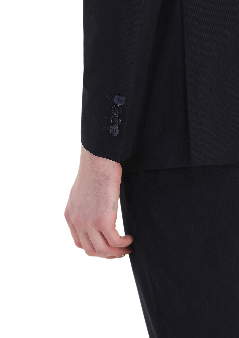 Black Micro Comfort Fit Suit - 8