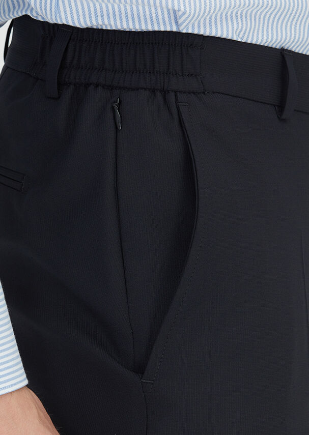 Black Micro Modern Fit Wool Blended Suit - 5