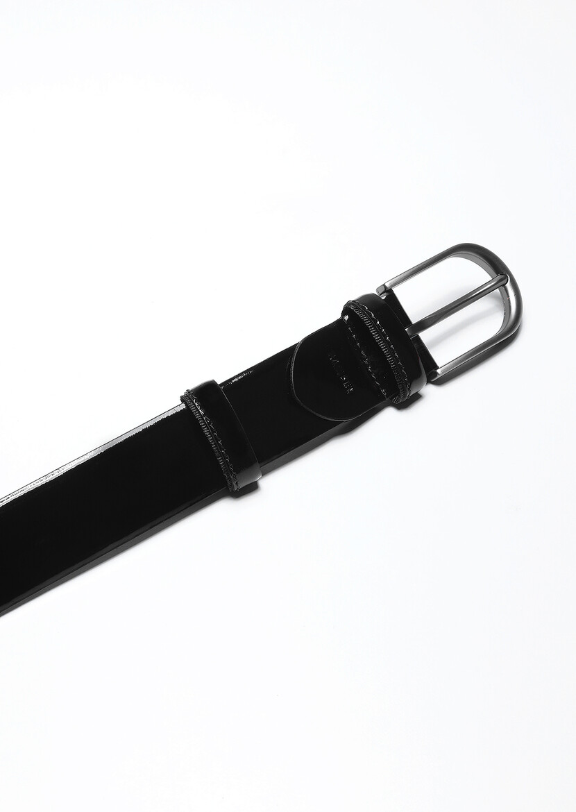 Black Patent Leather Belt - 2