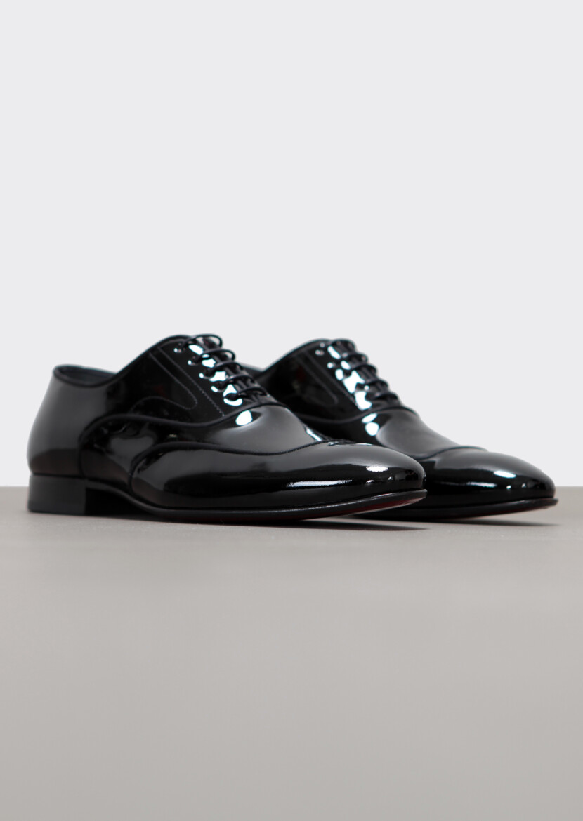 Black Patent Leather Classical Dress Shoes - RAMSEY