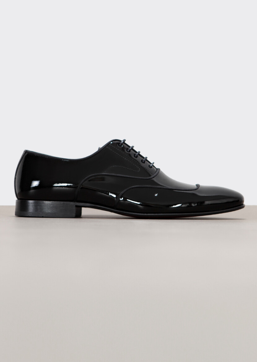 Black Patent Leather Classical Dress Shoes - RAMSEY