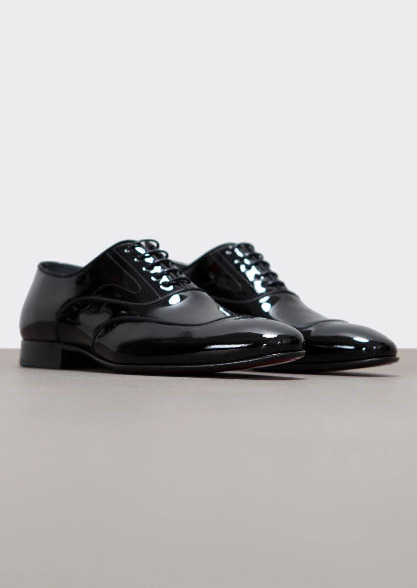 Black Patent Leather Classical Dress Shoes - 2
