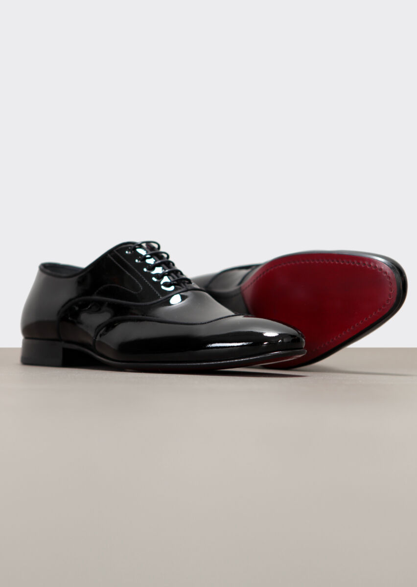 Black Patent Leather Classical Dress Shoes - 3