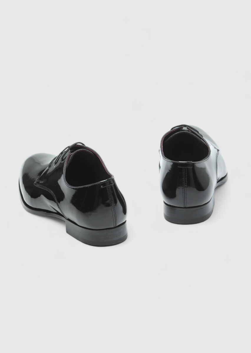 Black Patent Leather Classical Dress Shoes - 5
