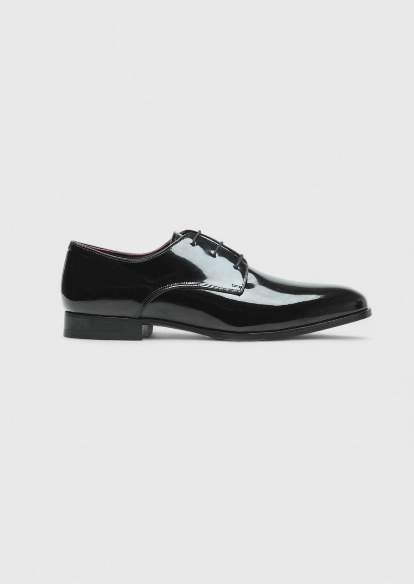 Black Patent Leather Classical Dress Shoes - 1