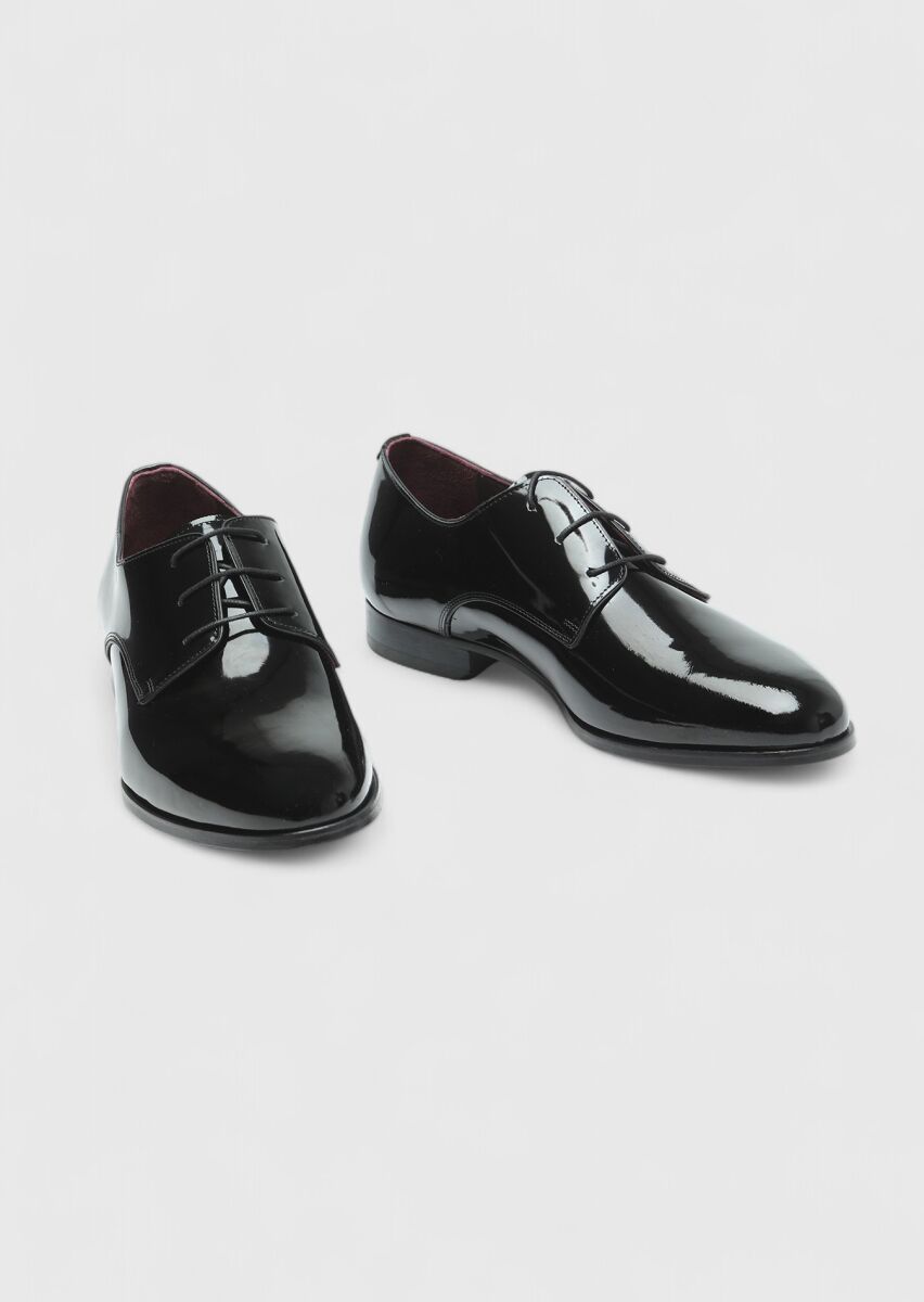 Black Patent Leather Classical Dress Shoes - 3