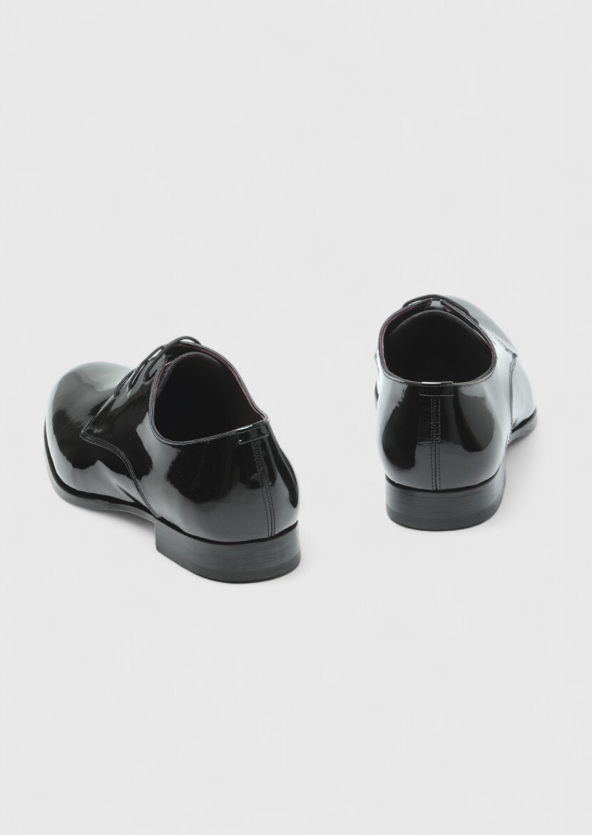 Black Patent Leather Classical Dress Shoes - 5