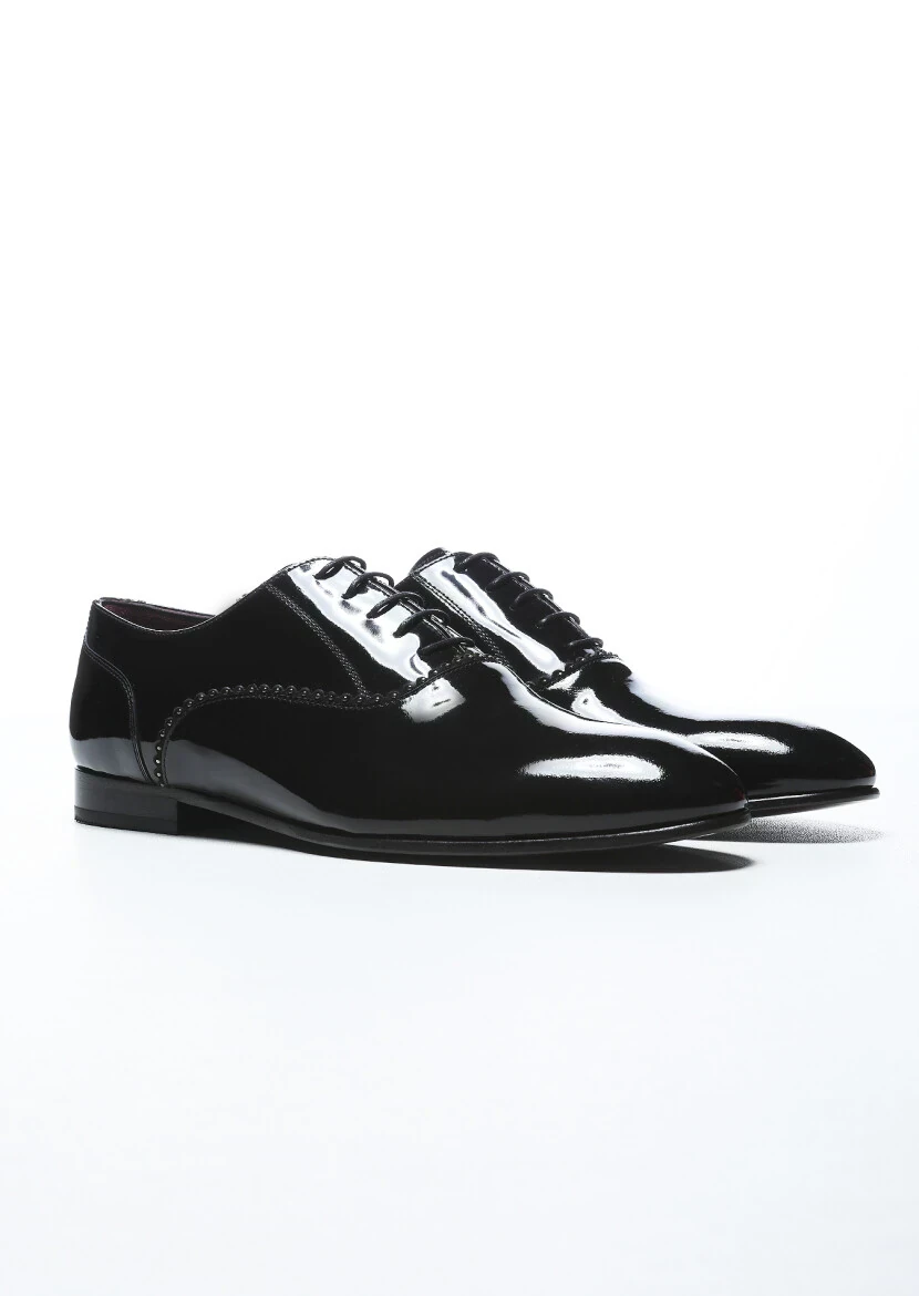 Black Patent Leather Classical Dress Shoes - 2